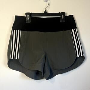Athleta Ascender Olive Green Track Shorts Size‎ 6 Athletic Casual EUC